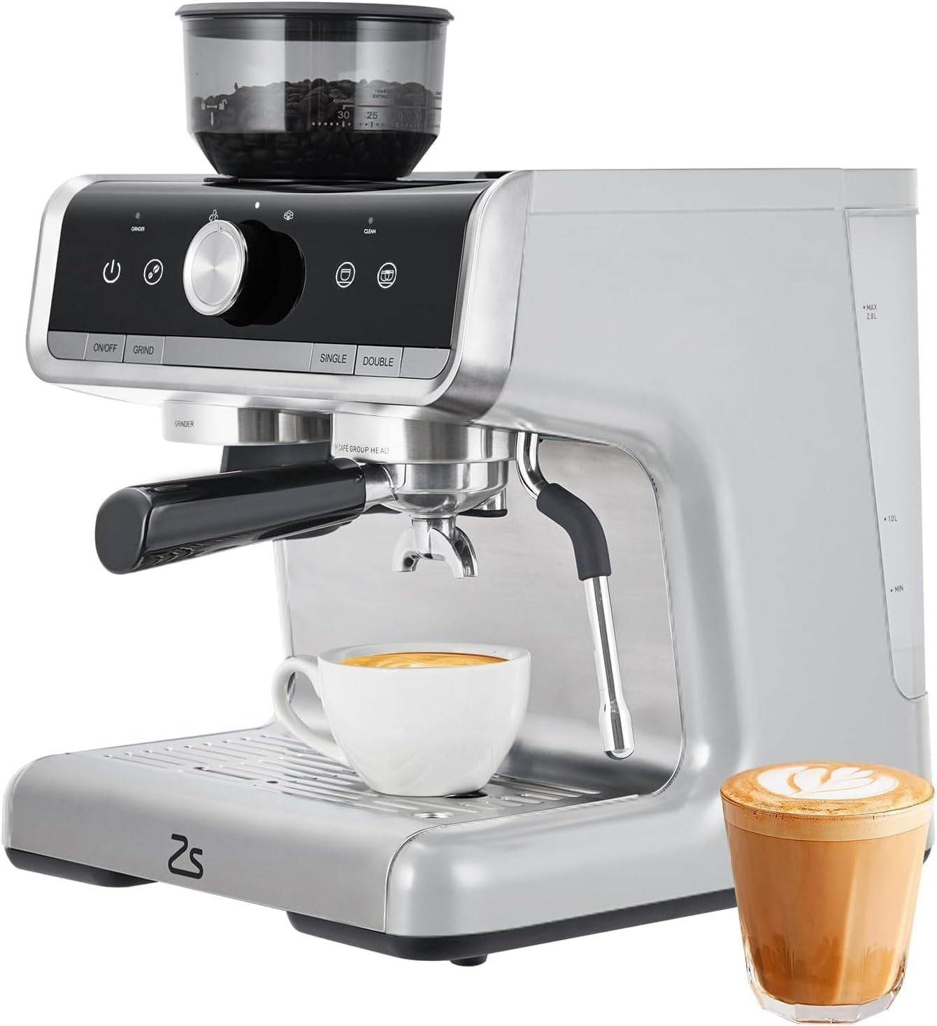 Máquina de Espresso Automática con Molinillo y Espumador de Leche