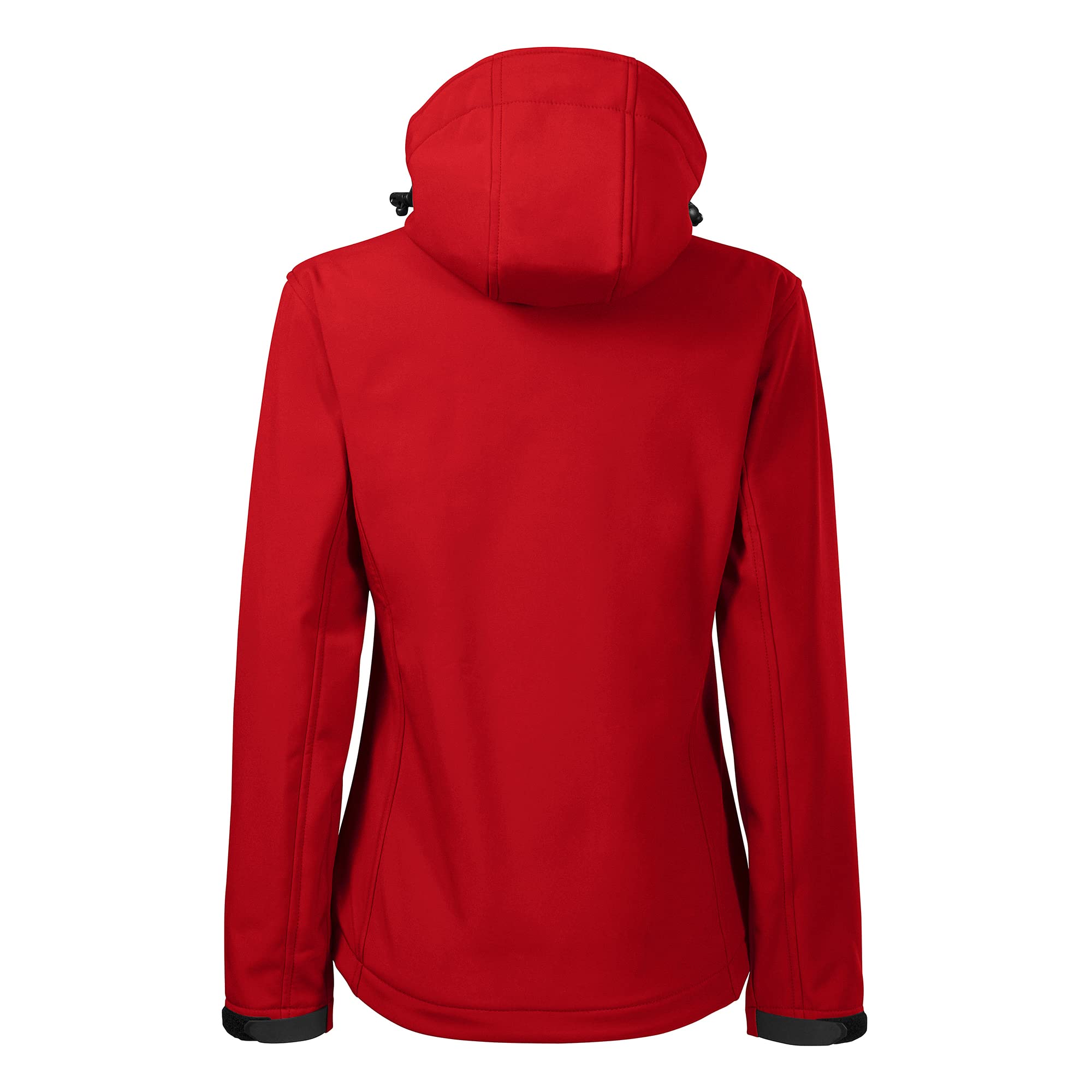 DELUNO Damen Tailliert Outdoor Softshelljacke mit Kapuze - Winddicht Funktions Regen Wasserabweisend Atmungsaktiv Jacke - Neu - Rot Blau Weis Grau - S M L XL 2XL 3XL
