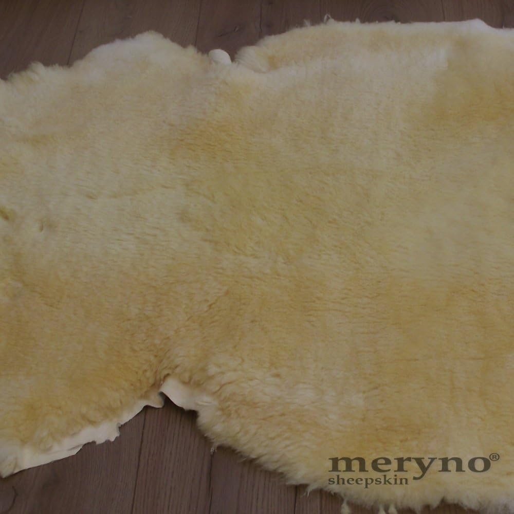 Meryno - Medical Sheepskin Rug Natural Soft Wool - Baby Care - Yellow, huge