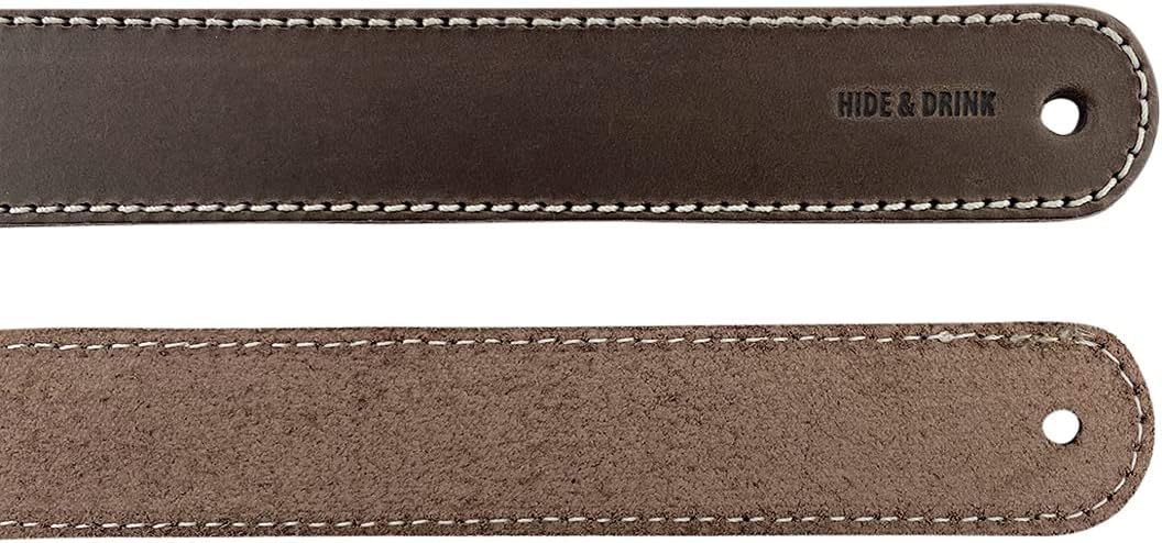 Hide & Drink, Drawer Handles Handmade from Thick Full Grain Leather - Durable, Versatile Easy to Install with Pre-Made Holes - Stylish Home Accessory, DIY, 4 Pack :: Bourbon Brown