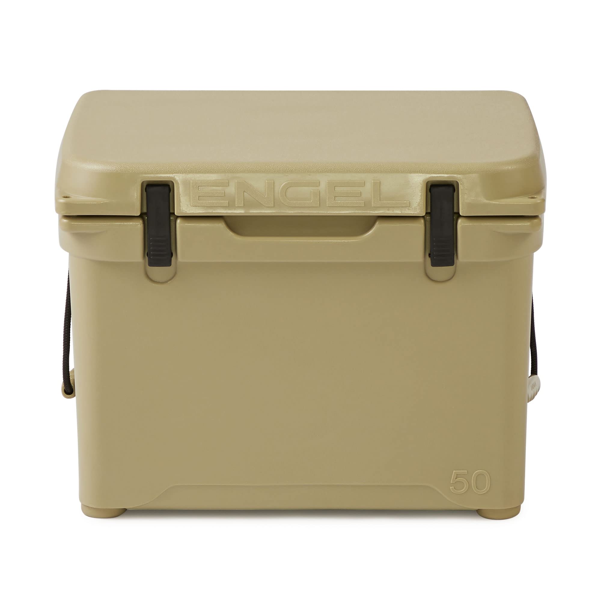 Engel Coolers ENG50 Cooler | 60 Can High Performance Durable Seamless Rotationally Molded Ice Box for Camping, Hunting, and Fishing - Tan