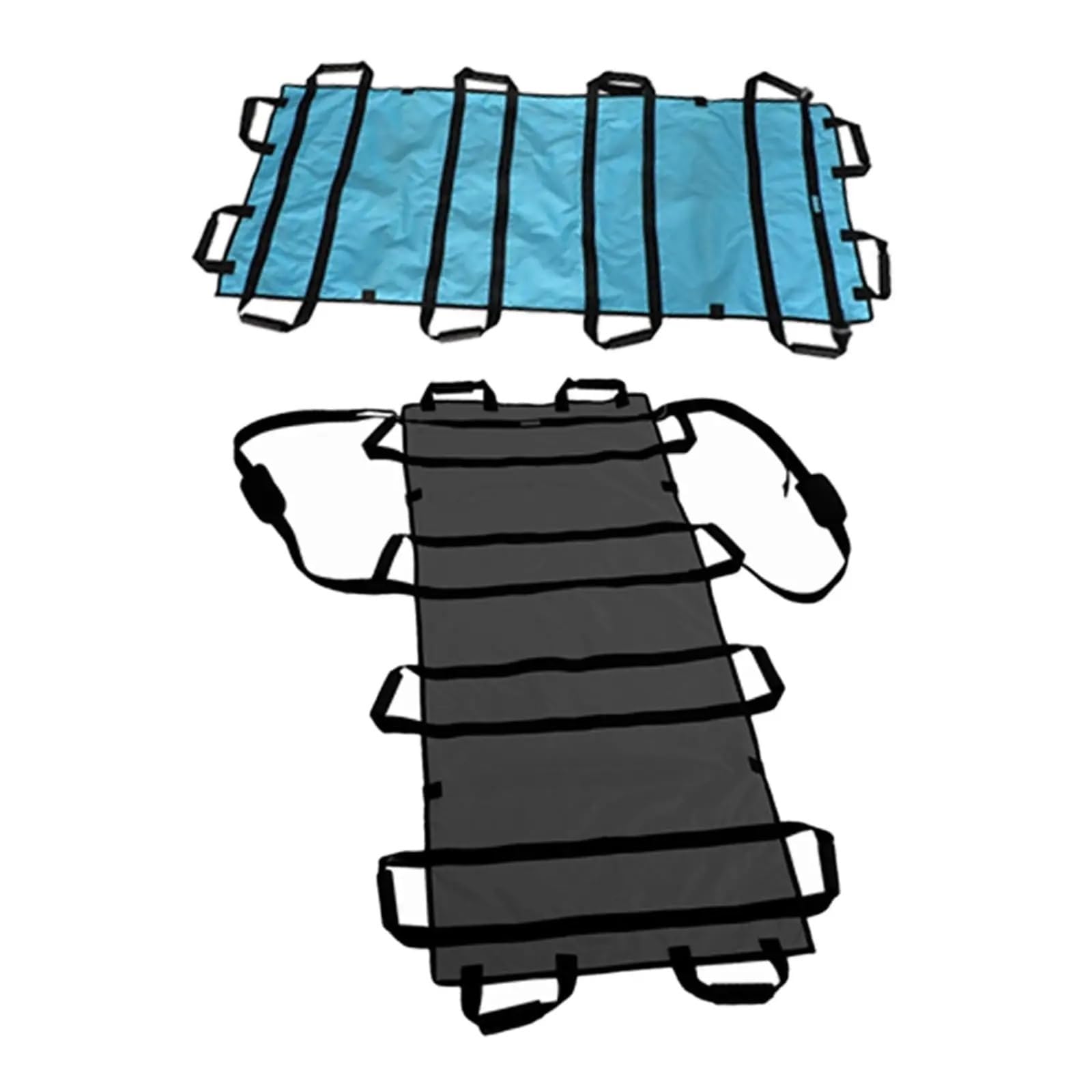 Camilla de traslado de pacientes, almohadilla de rescate de emergencia, Camilla de movilización, almohadilla de posicionamiento para movilidad asistida para Perso, Blue-No Shoulder Strap