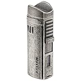 Maxfire Jetflamme Sturmfeuerzeug, 3 Jet Flammen Feuerzeug mit Locher, Winddicht Gas Nachfillbar Butane Feuerzeug, Geschenk f&uuml;r M&auml;nner (Ohne Gas)