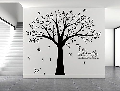 Lskoo - calcomanías, foto familiar de árbol para pared, como ramas, calcomanía de vinilo para pared, marco para foto de decoración, adhesivo de