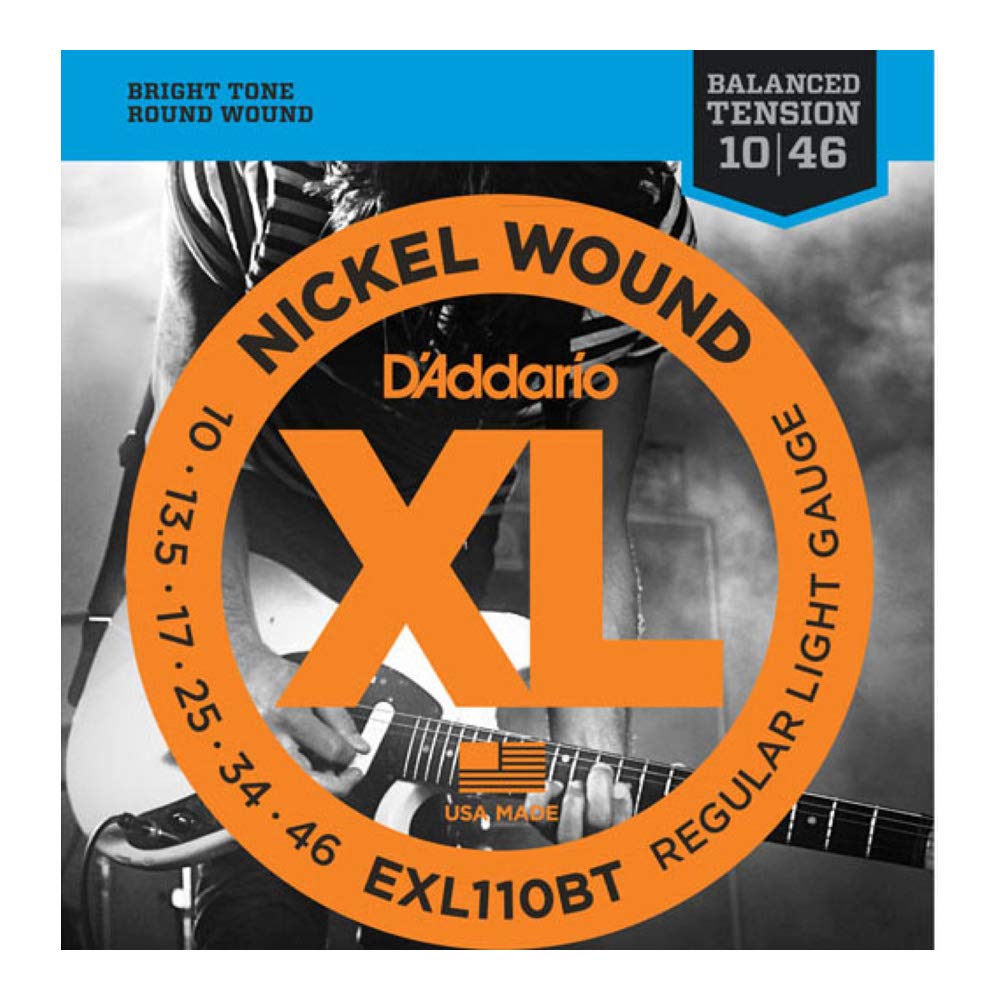 D'Addario EXL110BTx5 (5 set) Corde per Chitarra Elettrica, Tensione Bilanciata Medio Bassa, (.010-.046)