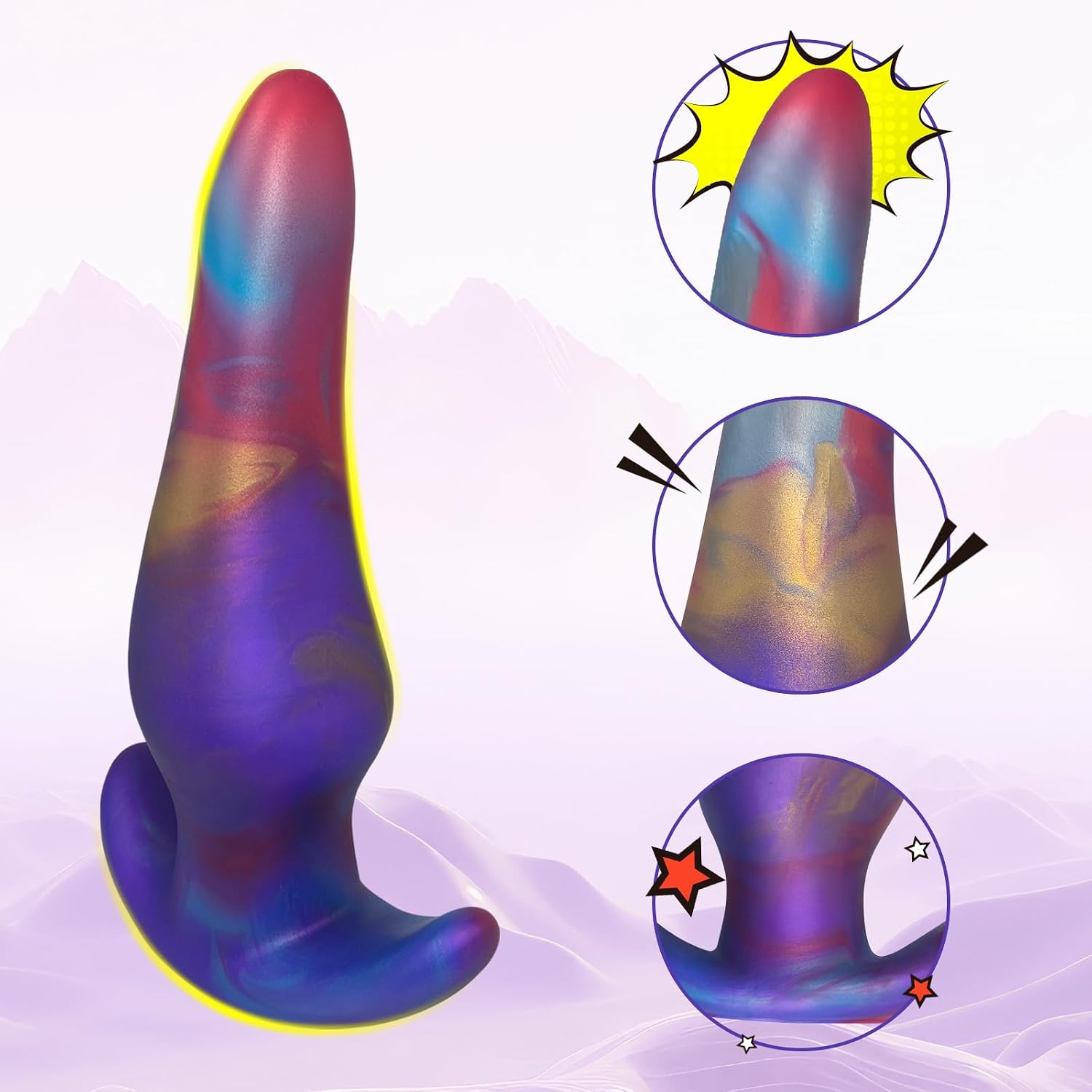 Super Big Anal Butt Plugs Sex Toys Soft Liquid Silicone Anal Plugs Training with Safety Base Large Anal Expander Buttplug Anal Dildo for Men Women Thick Huge Anal Toys Anal Trainer