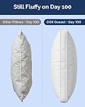 Bed Pillows for Sleeping Queen Size - Set of 2, Soft & Fluffy with Down Alternative Filling - Hotel Luxury Quality, Gusseted Pillow for Back, Stomach & Side Sleepers - Breathable, Comfy & Cozy - White