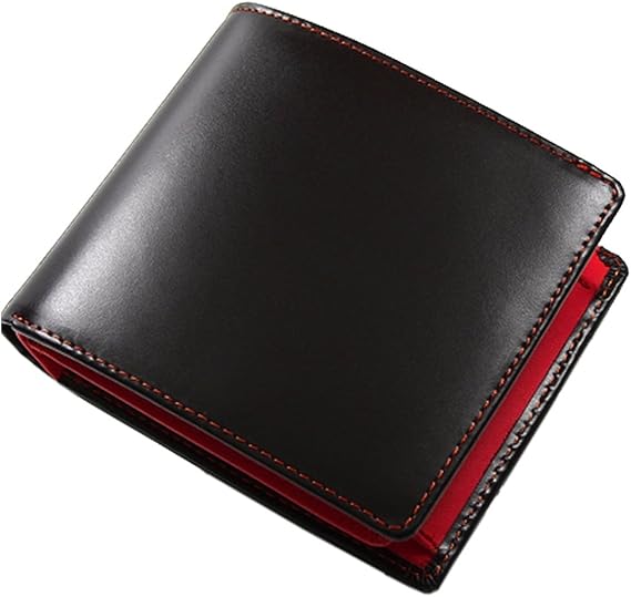 Amazon Co Jp Maturi マトゥーリ エグゼクティブ コードバン 二つ折財布 黒 赤 Mr 009 シューズ バッグ