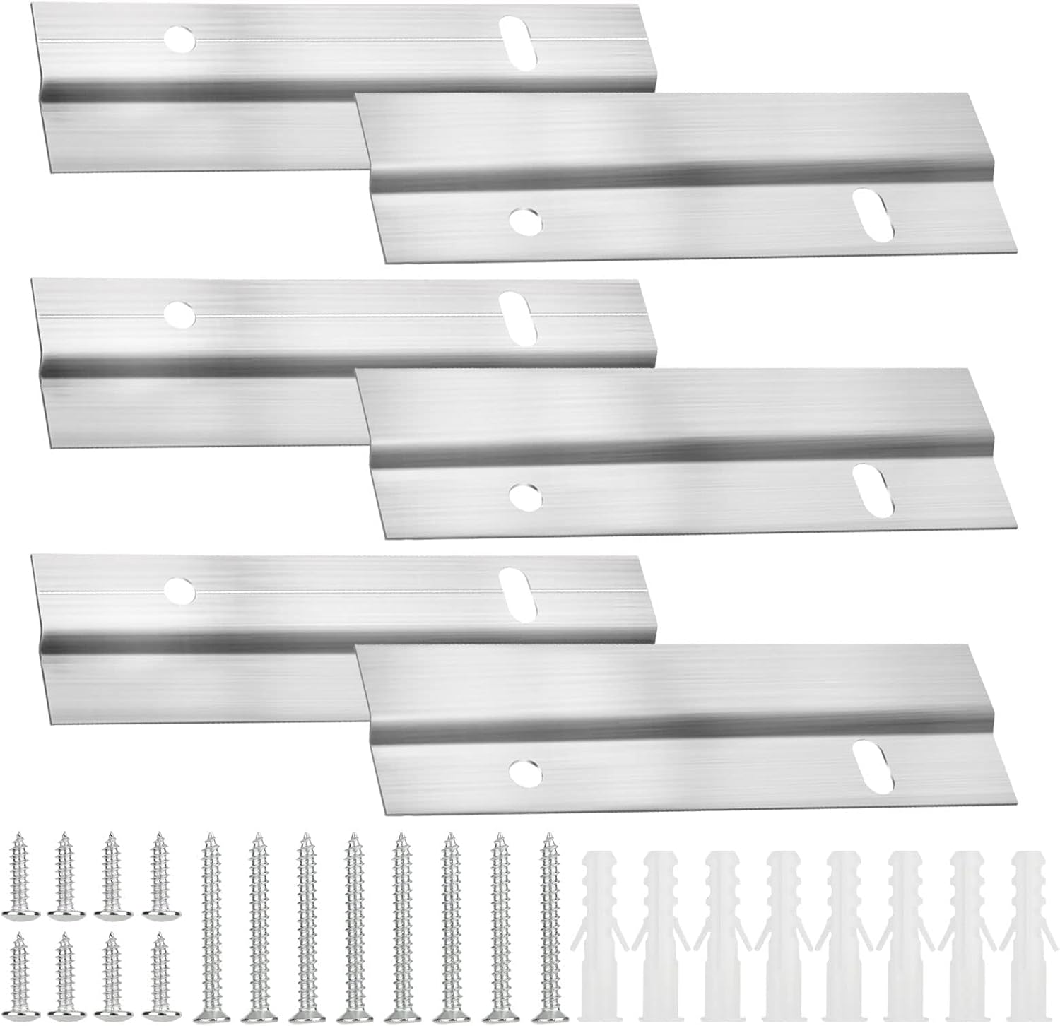 Cintre pour tableaux français, 6 supports de fixation murale avec barre