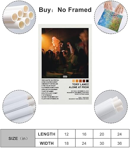 Miniatura 2 de EZKART Tory Lanez - Póster de lienzo con diseño de solos en el baile de graduación, pintura artística decorativa, sala de estar, dormitorio, regalo,