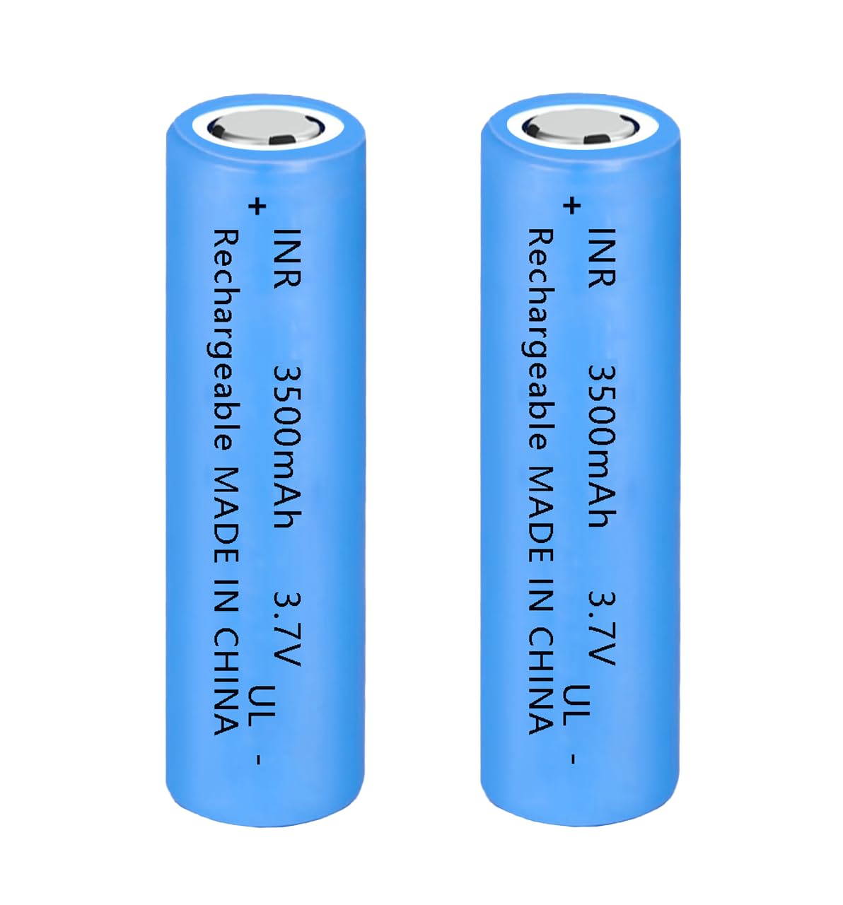 Yuntunele 18650 Replacement 18650 Rechargeable Battery 3.7V 3500mAh 18650 Flat Top Battery for Headlights etc