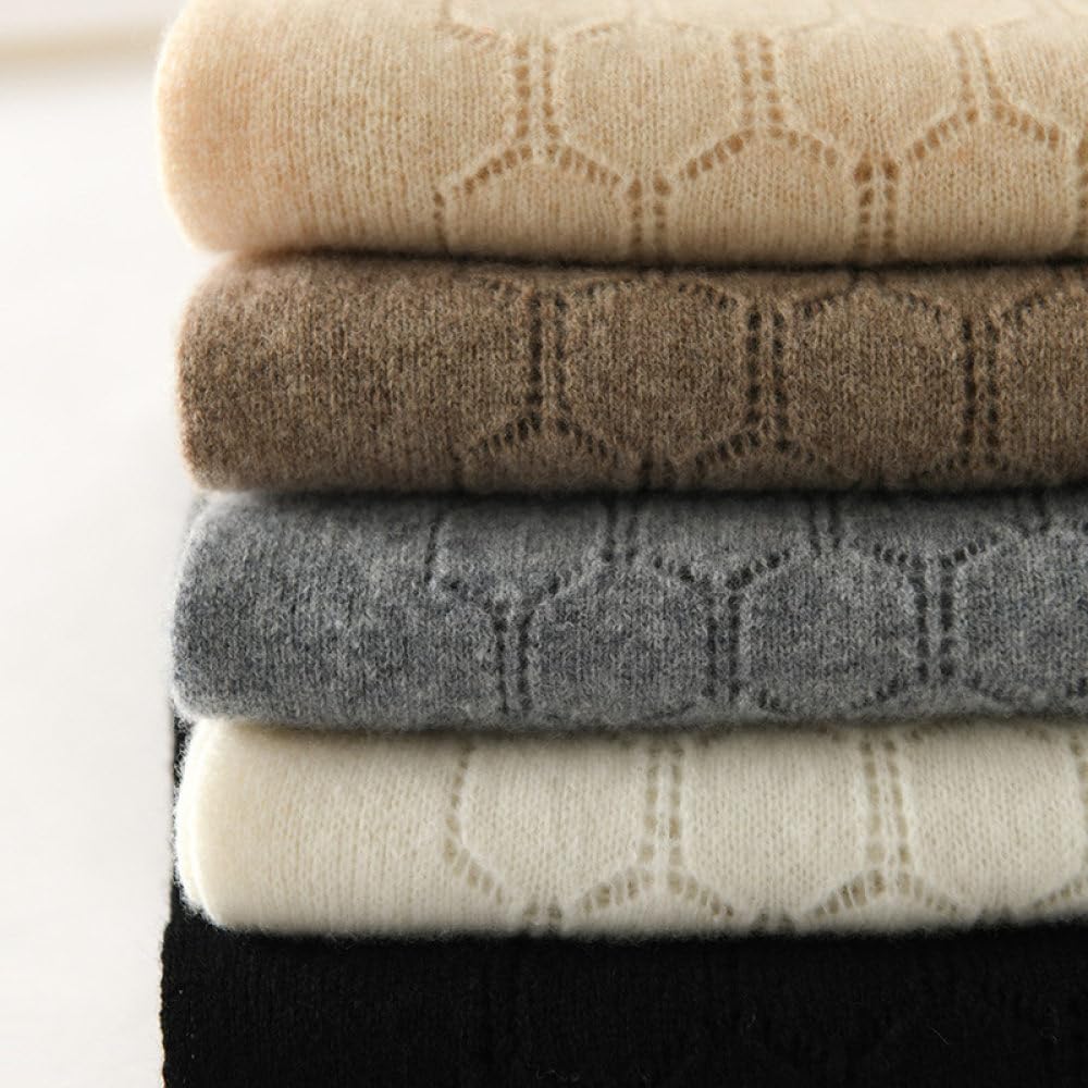 Strickjacke Damen Grobstrick,Damen-Wollbolero Hohler Sechseckstrick Kurz Geschnittener Achselzucken Langarmpullover Strickjacke Eleganter Weicher Kaschmir-Cardigan Mit Offener Vorderseite Modische S