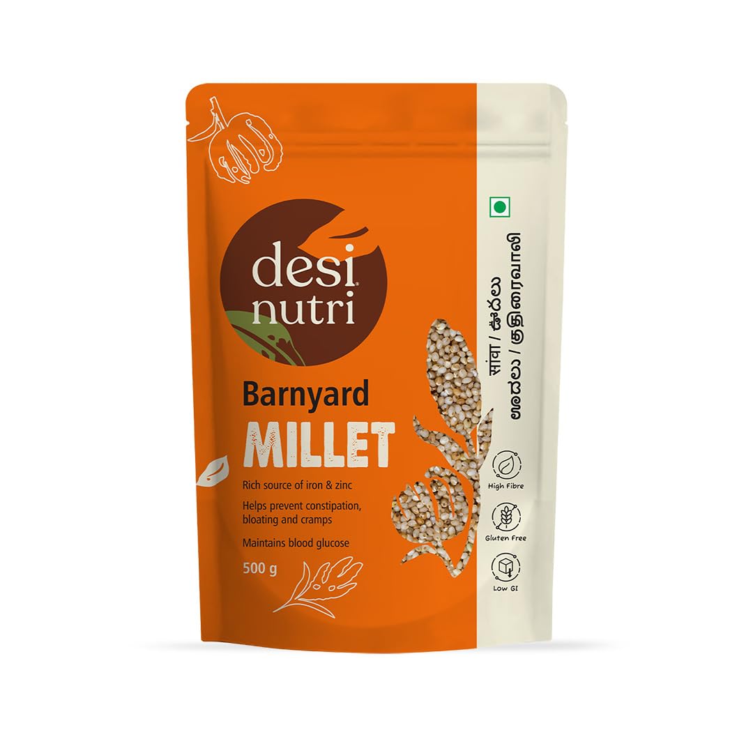 Desi Nutri Barnyard Millet Natural Grains | Millets | Natural Grains | Odalu | Oodulu | Sanwa | Barnyard Millet - 500 gms | Rich in Fiber and Protein