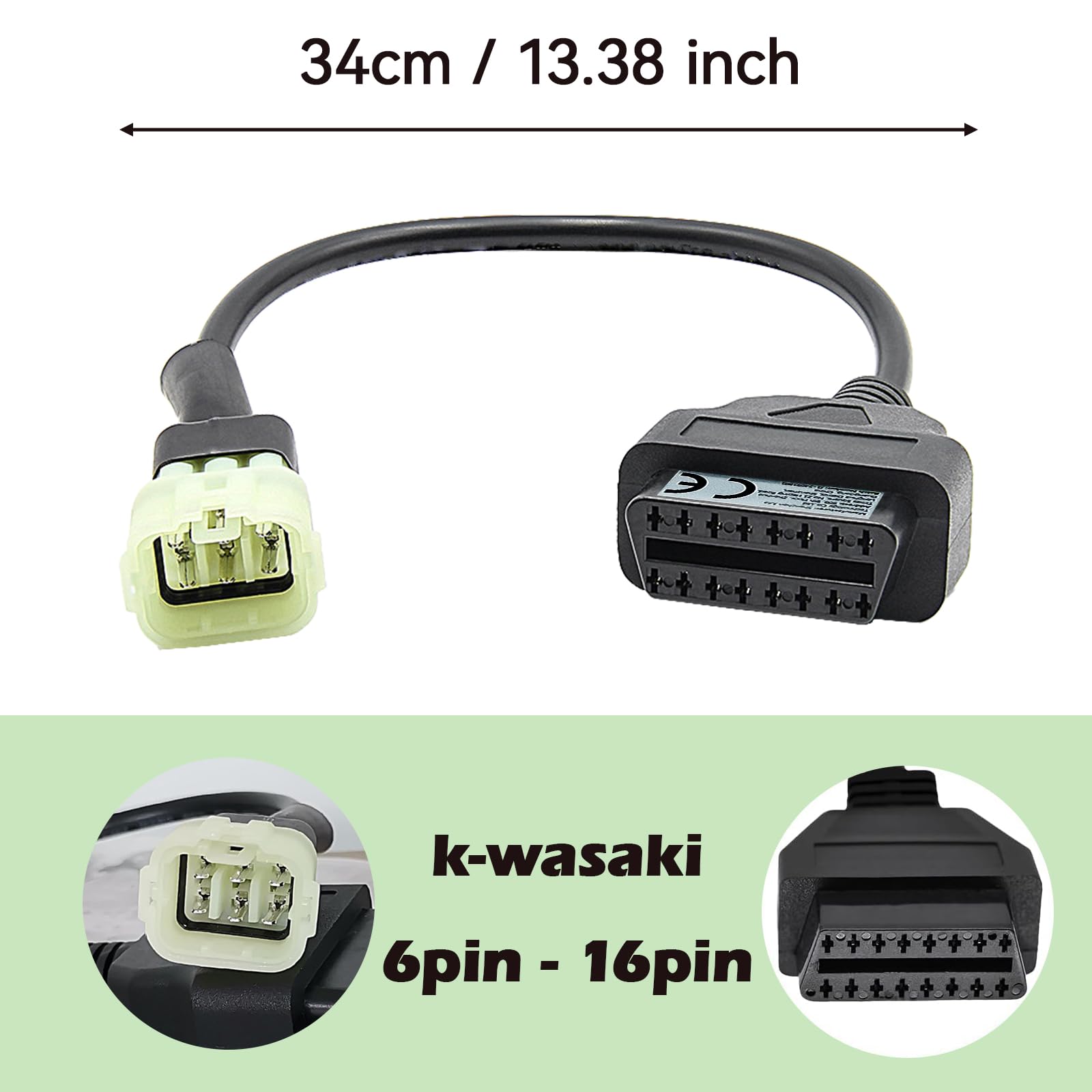 Amazon.co.jp: KawasakiオートバイOBD2アダプター用、6ピンから16ピン