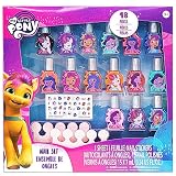 Townley Girl My Little Pony Non-Toxic Water Based Peel-Off Nail Polish Set for Girls, Glittery & Opa