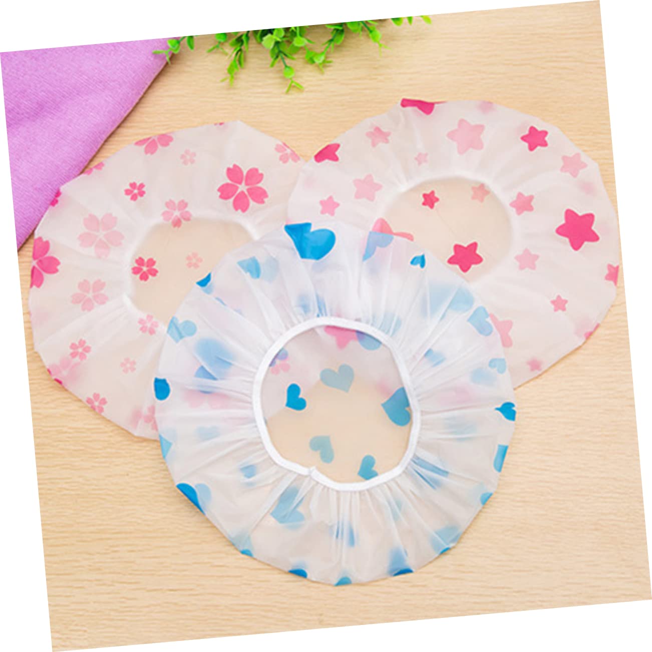 FRCOLOR 30stücke Wasserdichte Duschhauben Für Damen Elastisch Und Wiederverwendbar Für Badezimmer Spa Kochen Und Make-up Zufällige Designs