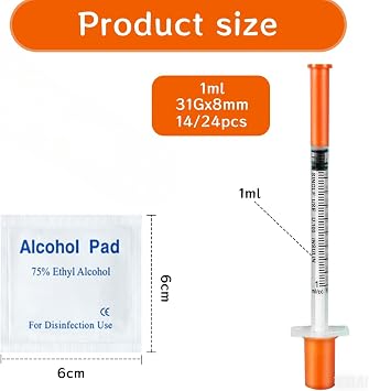 24 Pack Fine Tip Dispensing Tools, 1ml Capacity, Measuring Tools Accessories for Crafting & Refilling, Pets Feeding Craft Supplies