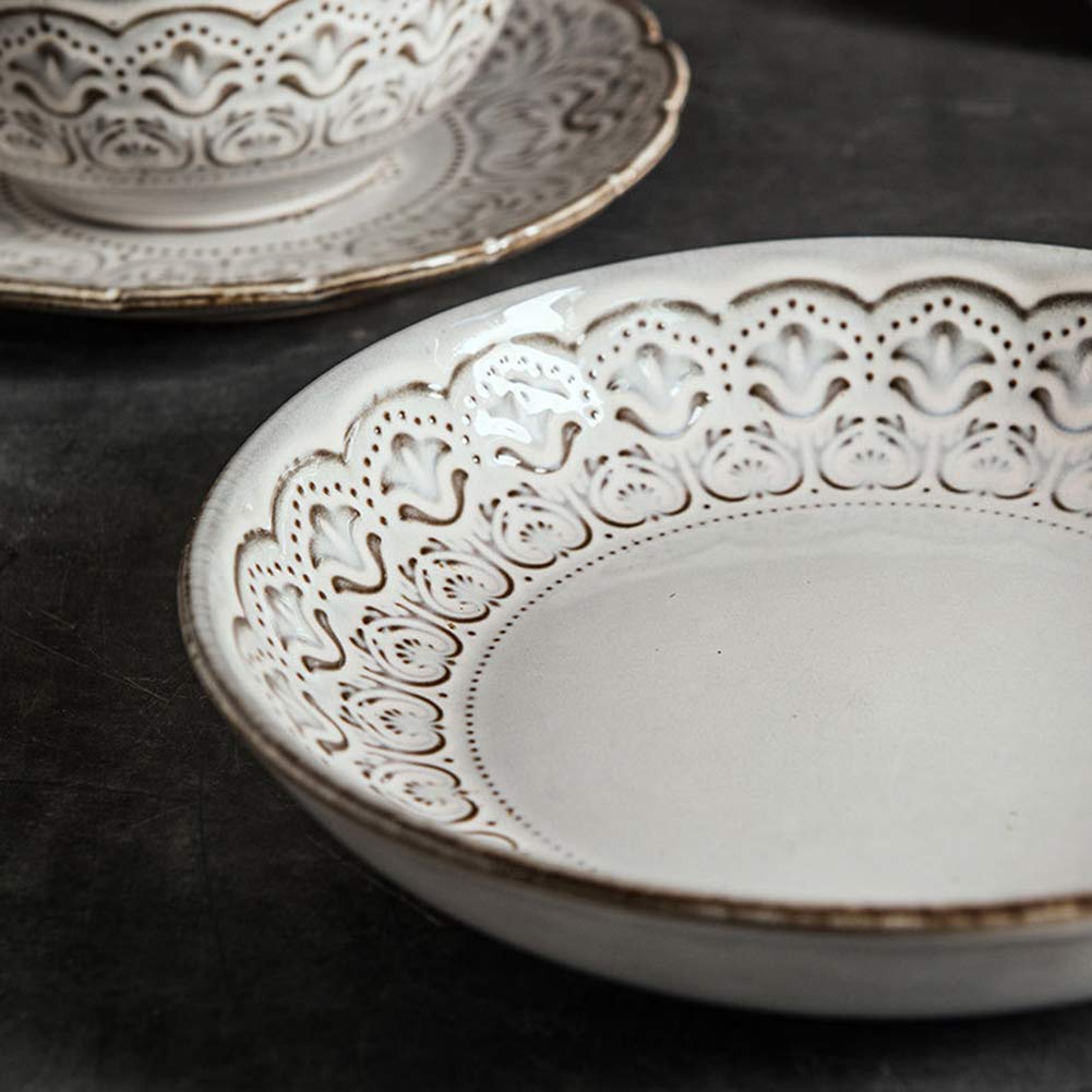 Ceramiczne zastawy stołowe, 16-częściowe zestawy obiadowe, ceramiczne zestawy obiadowe w europejskim stylu pastoralnym, kompletna zastawa stołowa obejmująca talerze, miski i kubki