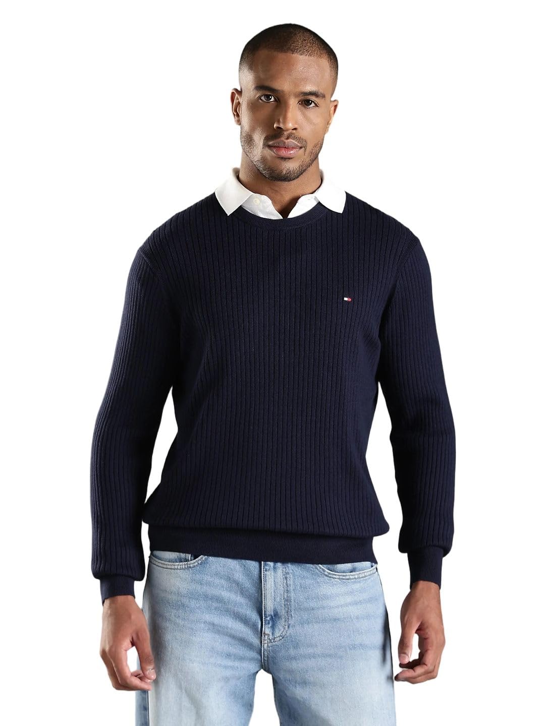 tommy hilfiger Regular fit Cotton Crew Neck Pullover-picture-40