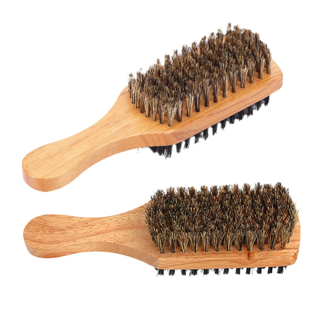 FOMIYES Dual-sided Viking Beard Brush Set Soft Bristles Wooden Handle for Grooming Styling on The Go