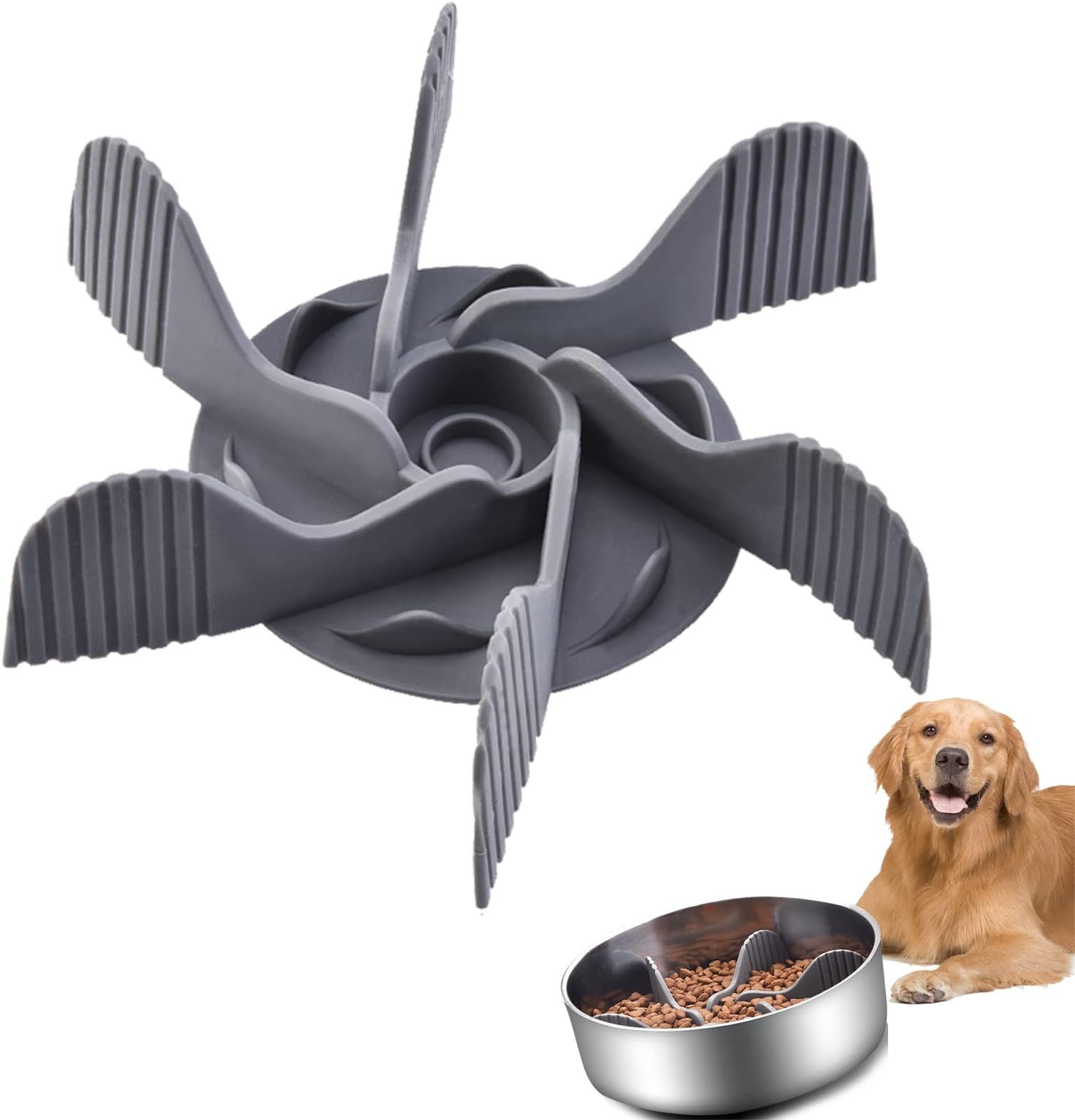 Slow Feeder Dog Bowl, Furpaw Dog Slow Feeder Bowl Insert, Cuttable Dog Bowls to Slow Down Eating Dog Feeding Bowls Slow Feed Compatible with Various Bowls to Reduce Chocking Overeating