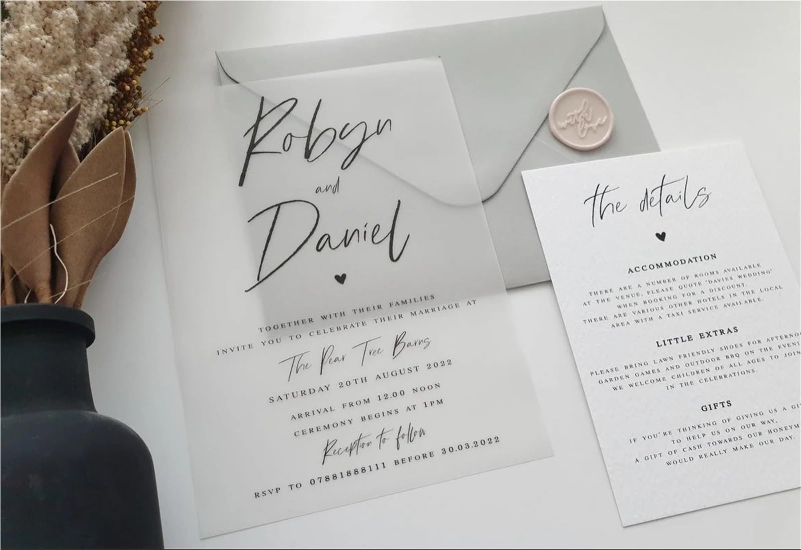 50 pezzi di inviti piegati, decorazioni for matrimoni, buste in carta velina, eleganti biglietti d'invito Per Decoration