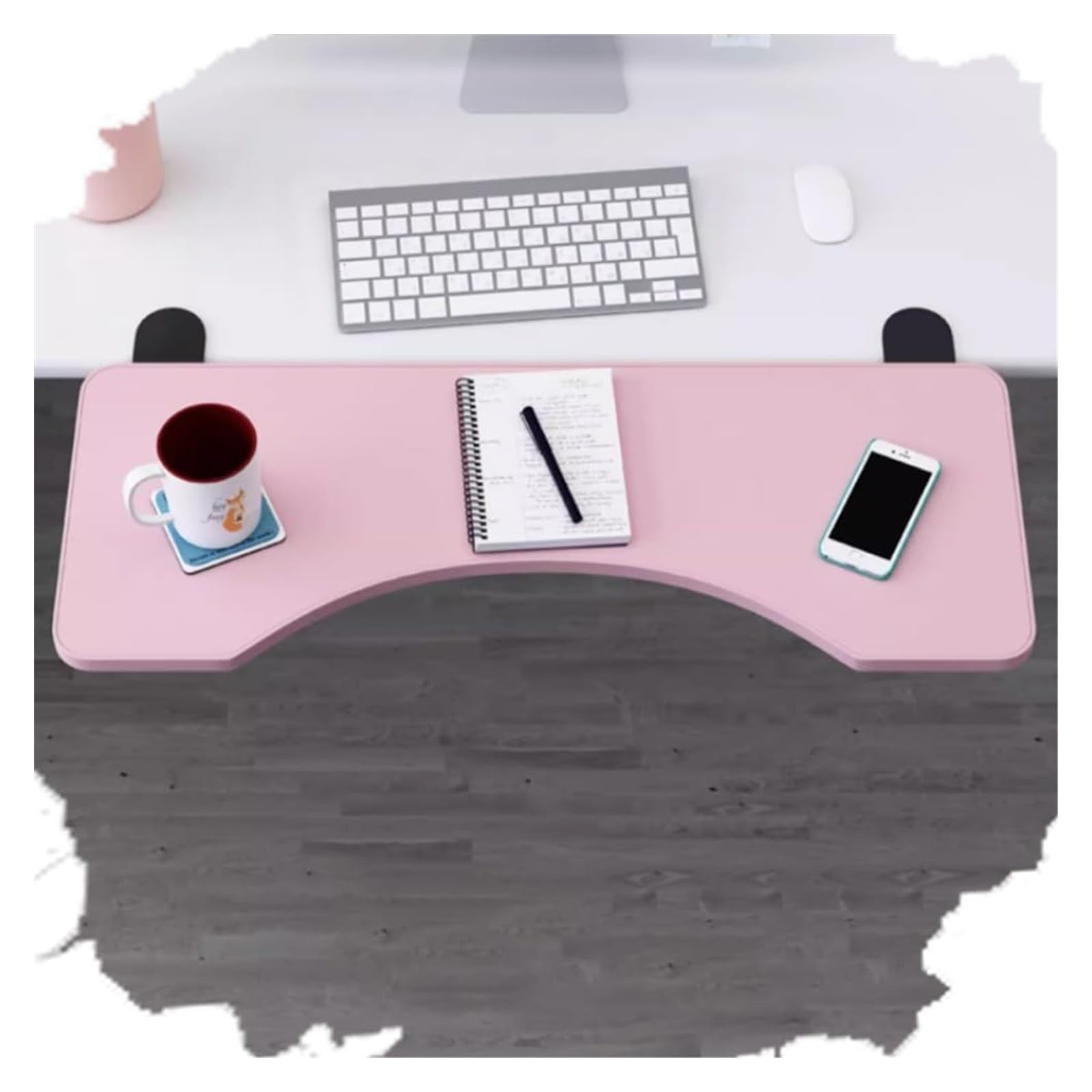 Tastaturablage, Schreibtisch-Verlängerungsablage, klappbare Computertastatur-Armlehne, ergonomische Ellenbogenstütze, Rosa, 52 cm – perfekt für Home Office Einrichtung