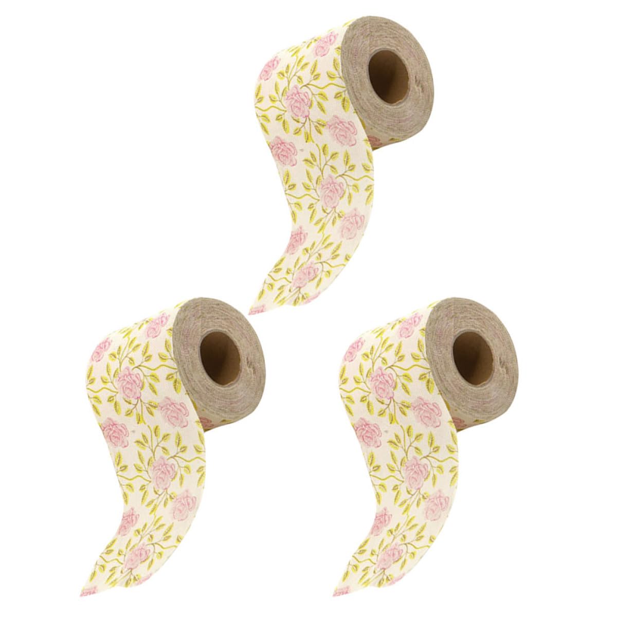 Papel higiénico diseño floral de bambú creativo rollos impresos