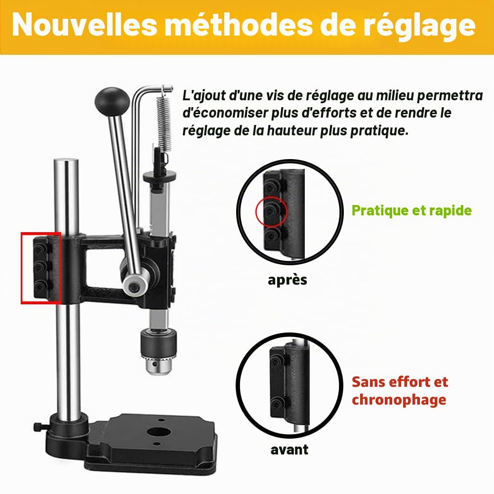 Cuir trou perforateur main machine de perforation manuel presse perforateur outils de perforation pour bricolage (4 pièces d'outils et plaque PP)