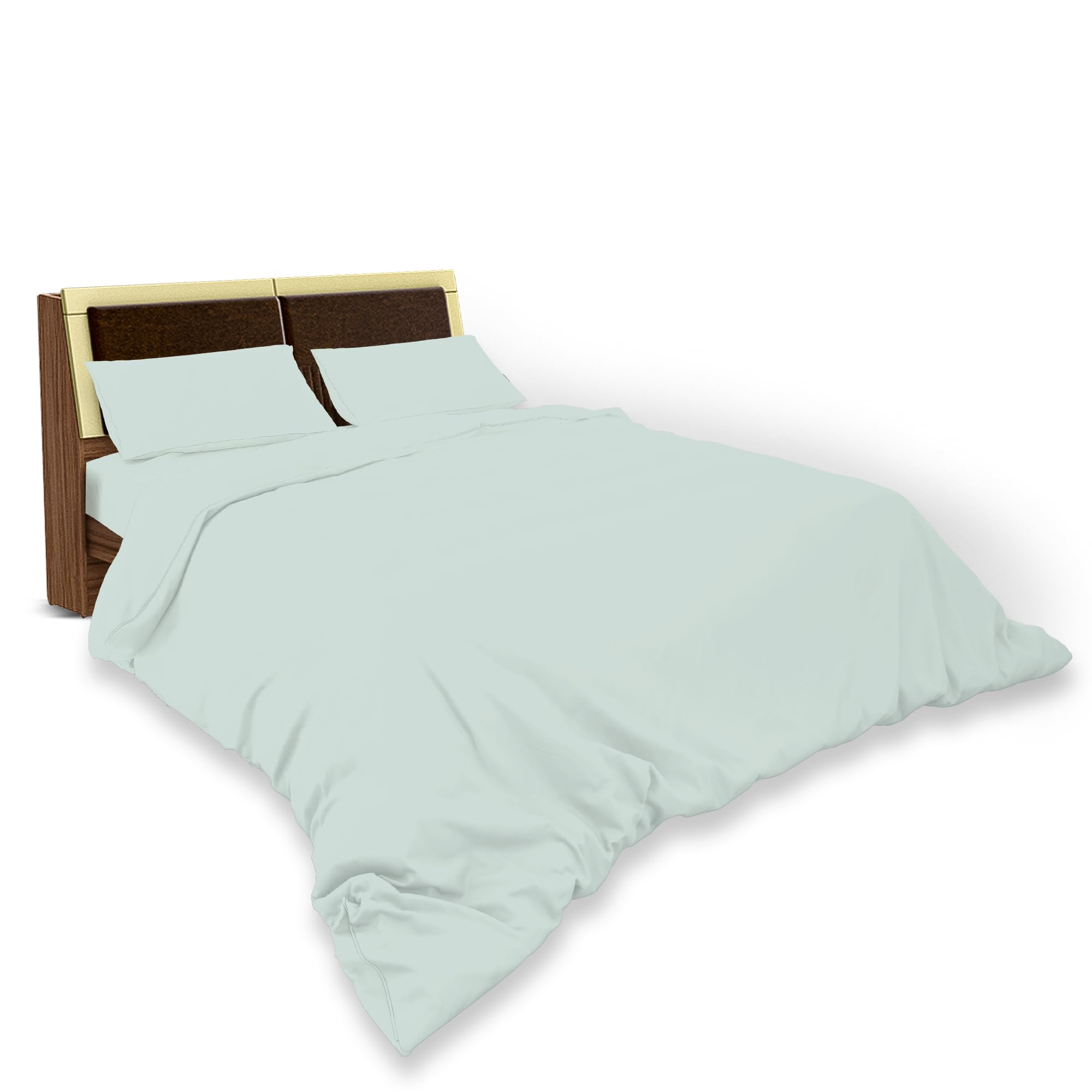 HOME ACE Duck Egg Easy Iron Duvet Cover Set King Size Bed - 100% Poly Cotton King Size Bedding Quilt Cover Set with 2 Pillowcases - Polycotton KingSize Quilt Cover Bedding Set