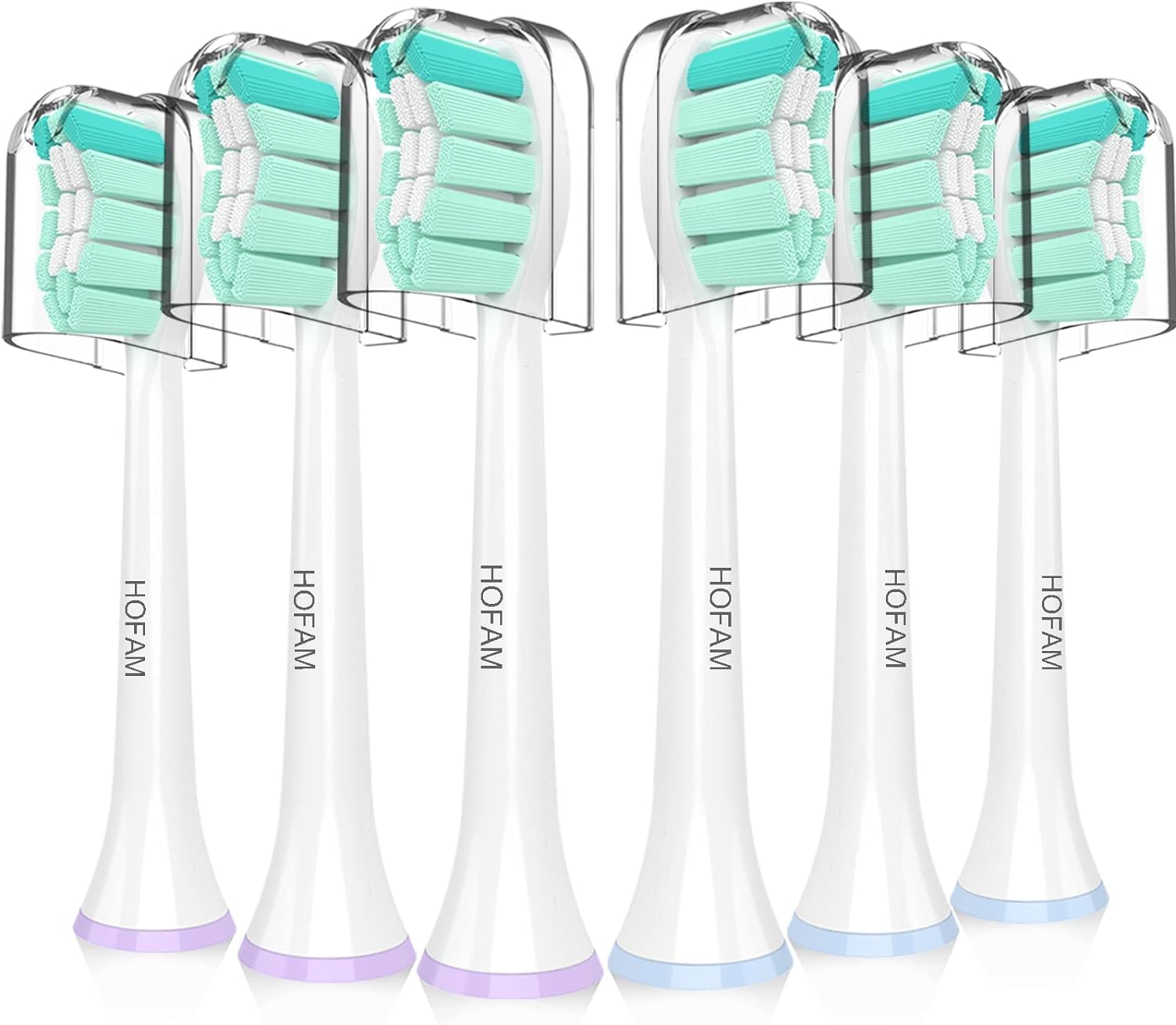 HOFAM6 Pack Toothbrush Replacement Heads for Philips Sonicare Replacement Heads, Electric Replacement Brush Head Compatible with Phillips Sonic Care Toothbrush Head C2 4100, 5100, 6100