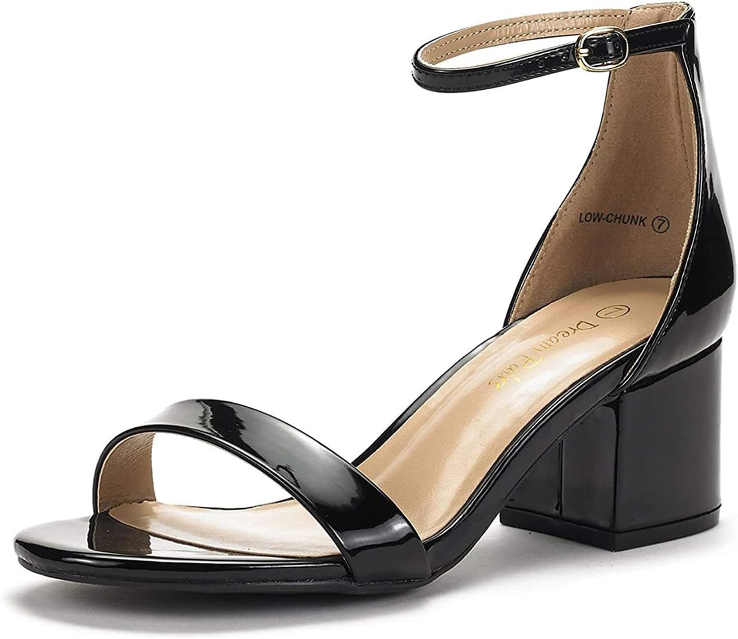 DREAM PAIRS Womens Low-Chunk Low Heel Pump Sandal