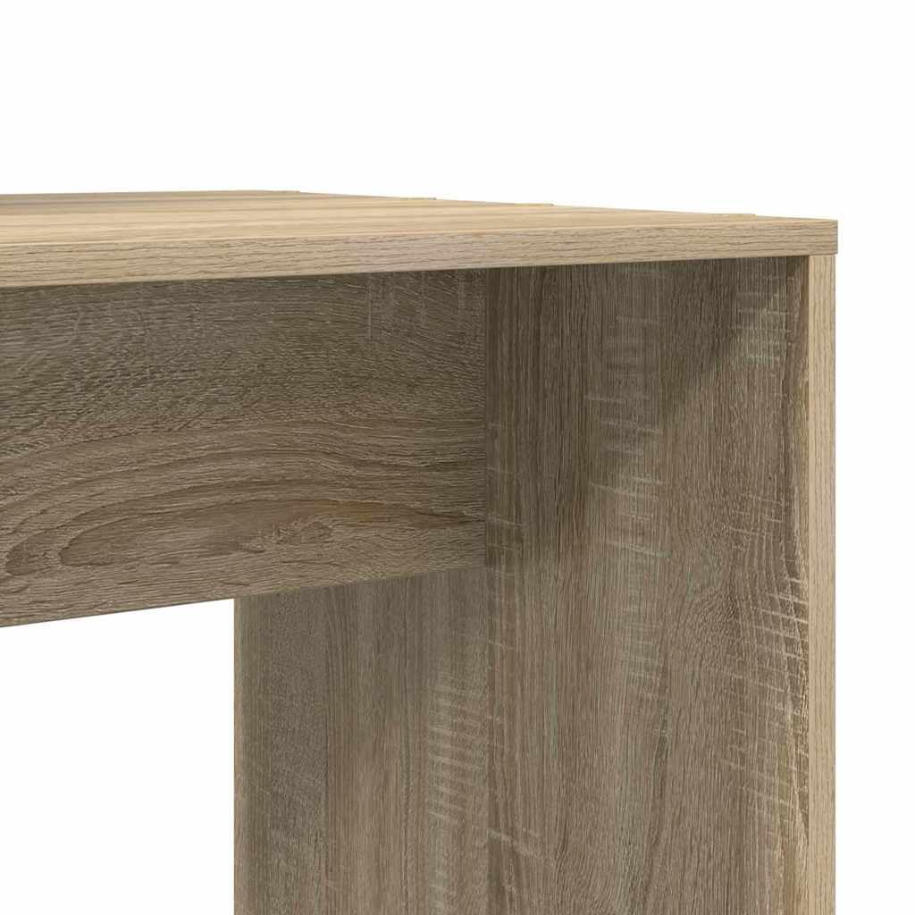 Scrivania Sonoma Rovere 138,5 x 55 x 143 cm Materiale Legno con Più Ripiani per Home Office e Ufficio, Scrivania Robusta con Grande Piano di Lavoro per Artigianato, Imparare