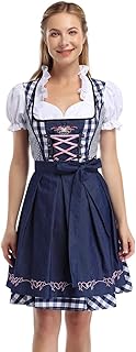 Women's German Dirndl Beer Dress 3 Pieces Costumes for Bavarian Oktoberfest Carnival Festival