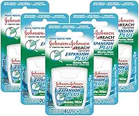 Kit com 5 Fio Dental J&j Reach Expansion Plus Menta 50m