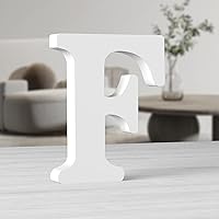 Vista 33 de AOCEAN Letras de madera grandes blancas de 10 pulgadas, letras de madera sin terminar para decoración de pared, letras decorativas de pie