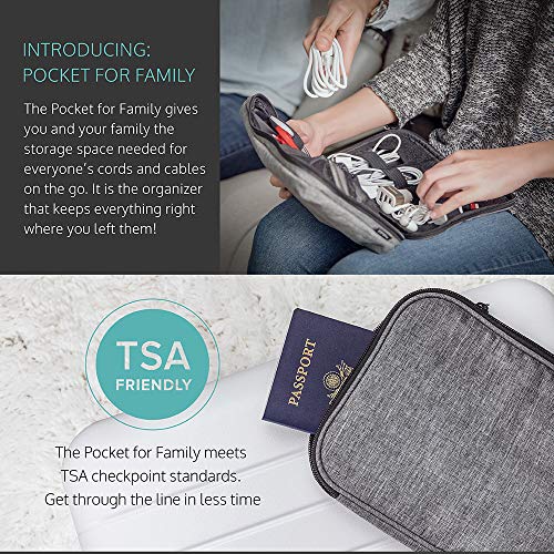 Ut Wire Pocket For Family Travel Organizer Case With Zipper For Mobile Charger, Cable, Power Bank, Sd Memory Card Accessories Holder #TOP3