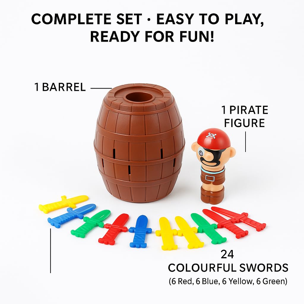 Copper Top Christmas Edition Pirate Barrel Game for Kids, Multicolor, LARGE - Image 2