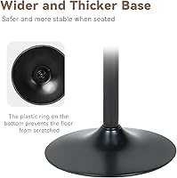 Vista 5 de Nalupatio Modern Bar Stools, Wooden Upholstered Faux Leather Swivel Barstools, Seat Adjustable Height Bar Chairs with Back & Footrest for Kitchen