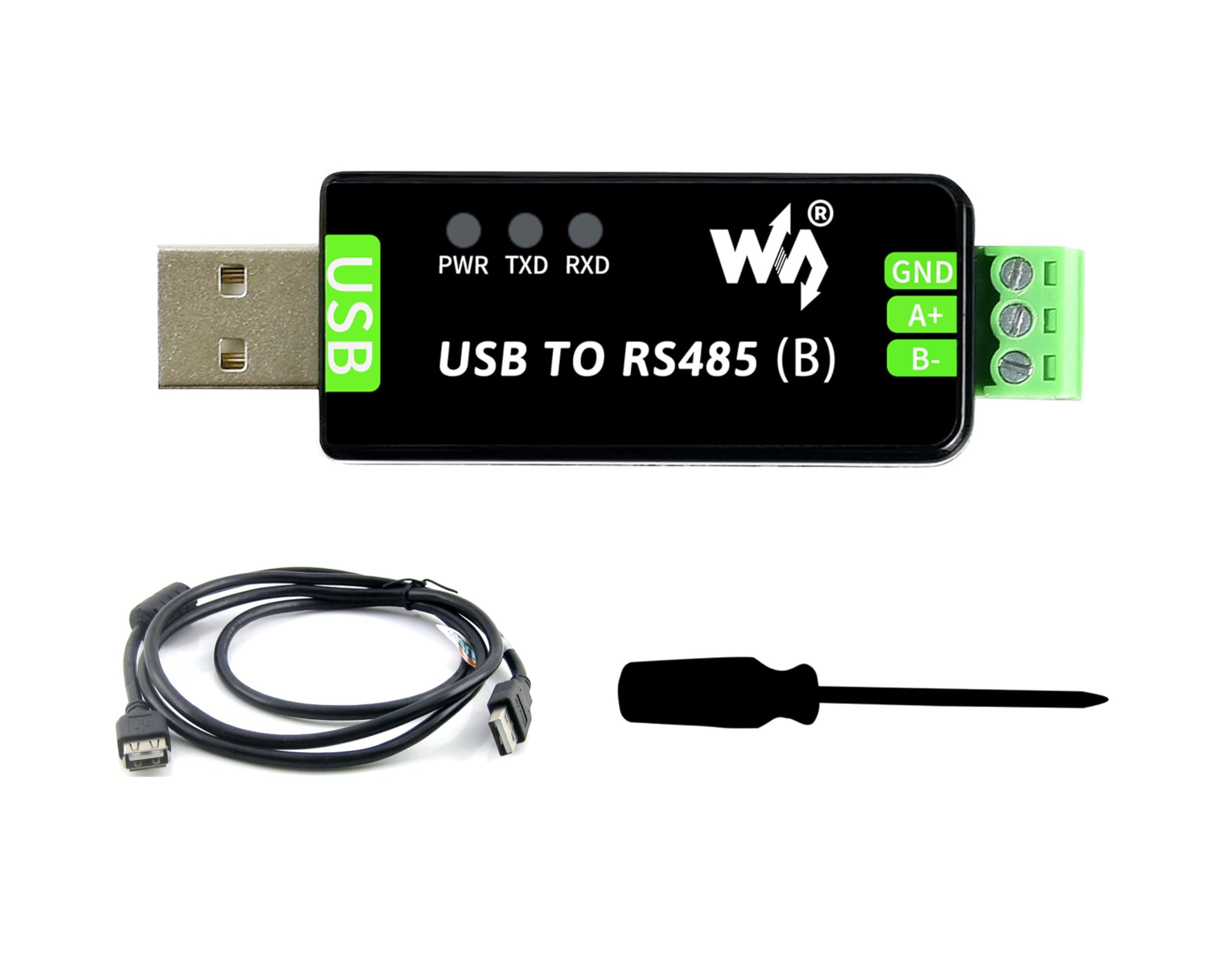 Industrial USB to RS485 Bidirectional Converter with Original CH343G, Multi-Protection Circuits, Supports Linux, Android, WinCE, Win11/10/8.1/8/7/XP, etc.