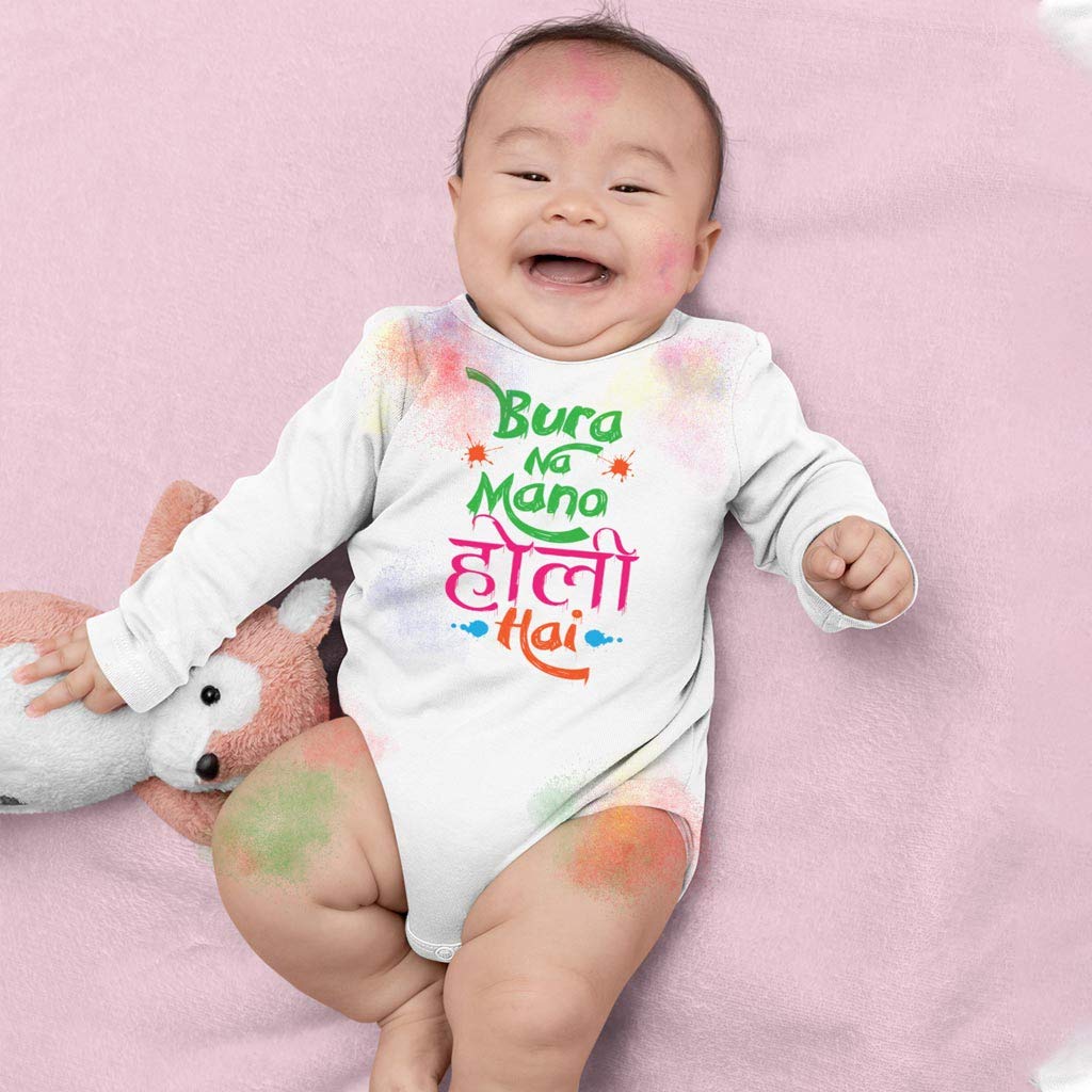 Bon Organik Bura na Mano Holi Bodysuits For The Baby(BabyHOLIBON1213_White_0-3M) 1