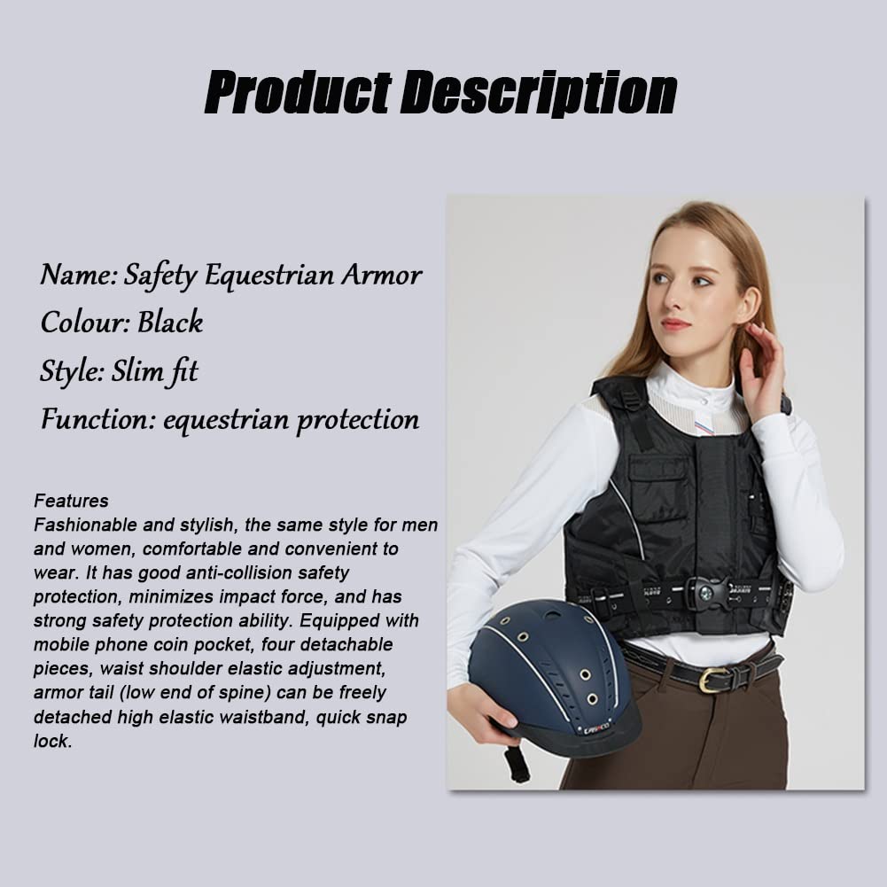 Gilet Eclipse avec protection dorsale Noir – Swedish Equestrian