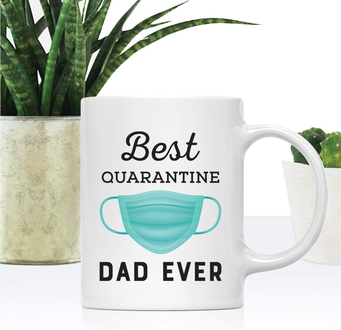 Andaz Press Funny Father's Day Social Distancing 11oz. Ceramic Coffee Mug Gift, Best Social Distancing Dad Ever, 1-Pack, For Dad Stepdad Grandfather Social Distancing