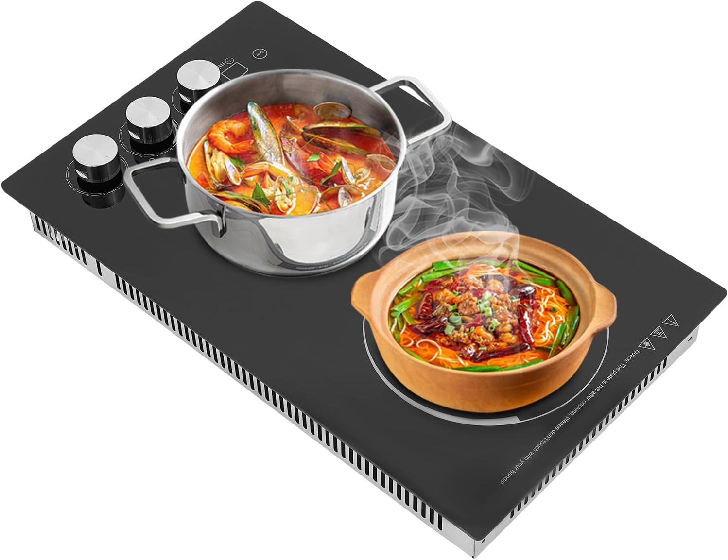 Estufa Vitrocerámica 2 Puestos 51x30 cm Empotrable 110V