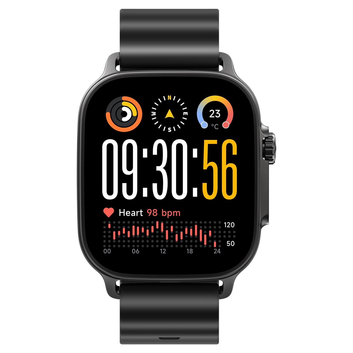 realme Watch 5 Montre Connectée, IP68, GPS Indépendant, NFC, Appels Bluetooth, 108 Modes Sport, Surveillance Oxygène Sanguin/Sommeil, Écran Tactile AMOLED 1,97'', Autonomie 16 Jours, Noir