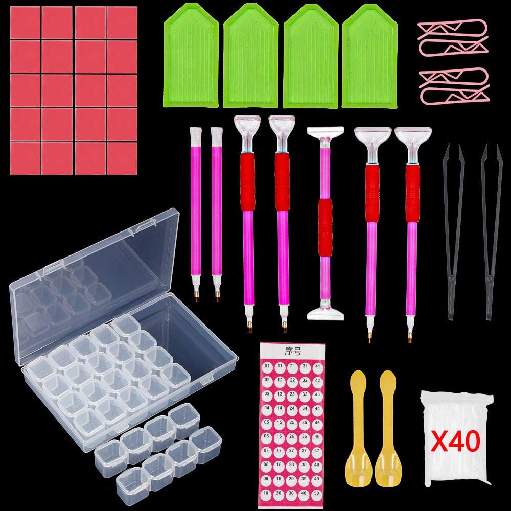 Diamond Painting Tools DIY Diamond Painting Cross Stitch Tools 5D Diamond Painting Accessories for Adults or Kids - Pack of 81