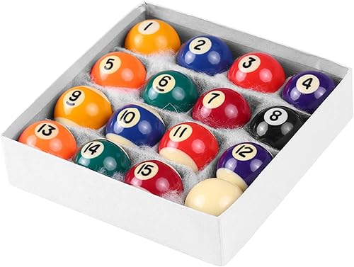 Miniatura 7 de Juego completo de 16 bolas de mesa de billar pequeñas, bolas de tacos de piscina pequeñas, juego de mesa para interiores para niños y adultos,
