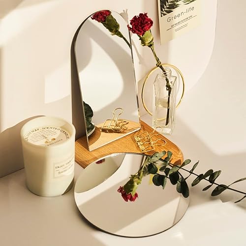 Miniatura 6 de mwellewm Paquete de 12 centros de mesa de espejo redondo para mesas bandeja de espejo para velas decoración de mesa de boda decoración de fiesta y