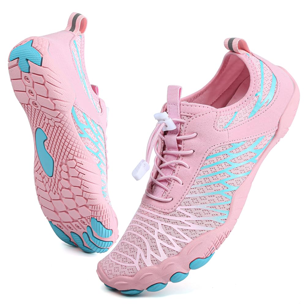 Rokiemen Escarpines para Hombre Zapatos de Agua Barefoot Zapatillas Minimalista Aire Libre Zapatillas de Deportes Zapatos de Playa Beach Surf Yoga Secado Rápido Antideslizante