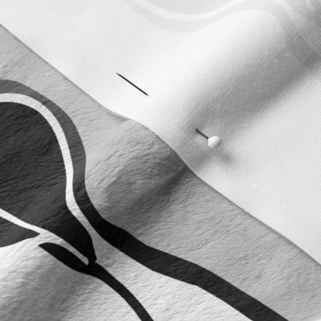 Spoonflower Fabric - Bull Bone Graphic Bulldog Pitbull Bully Breed Black White Gray Dog Printed on Minky Fabric by The Yard - Sewing Baby Blankets Quilt Backing Plush